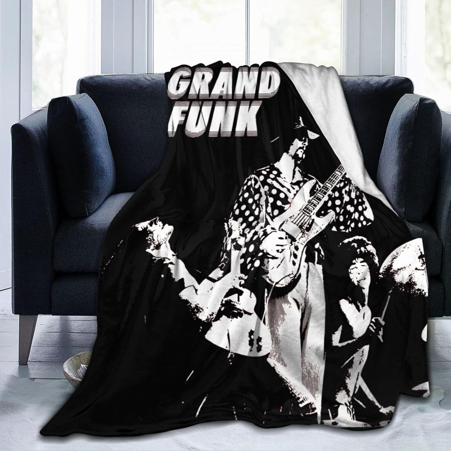 Blanket Grand Rock Funk Musics Railroad Throw Flannel Blankets Soft