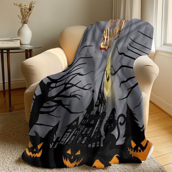 Blanket,Halloween Flannel Blanket – Conditioning/Siesta Throw Soft & Cozy