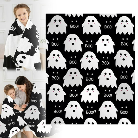 Blanket,Halloween Flannel Printed Blanket Perfect For Naps Summer Conditioned Cover & All Season Use