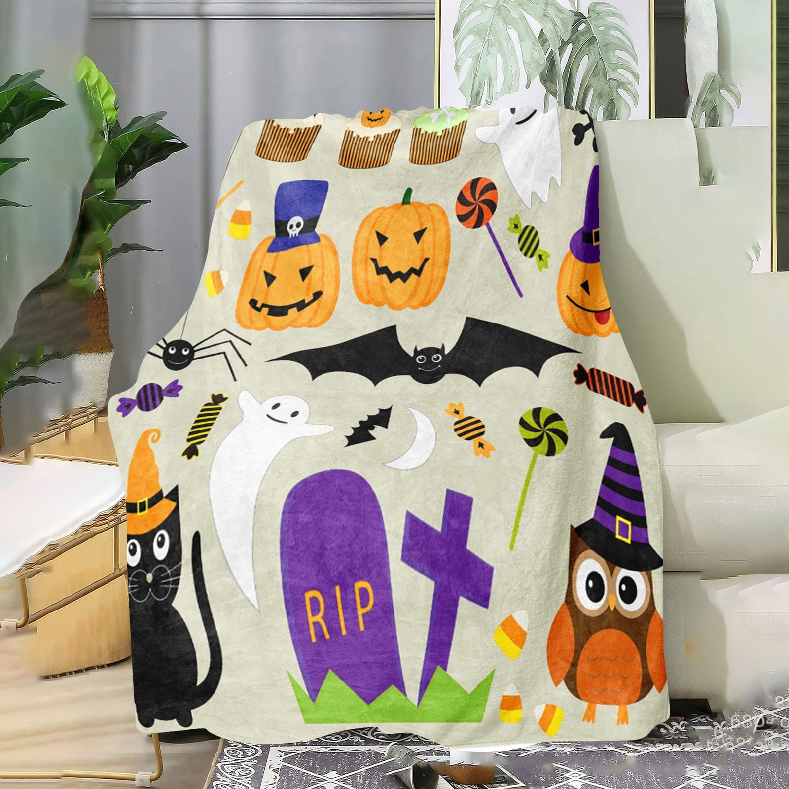 Blanket Halloween Blanket Fleece Blanket Milk Velvet Halloween Gifts