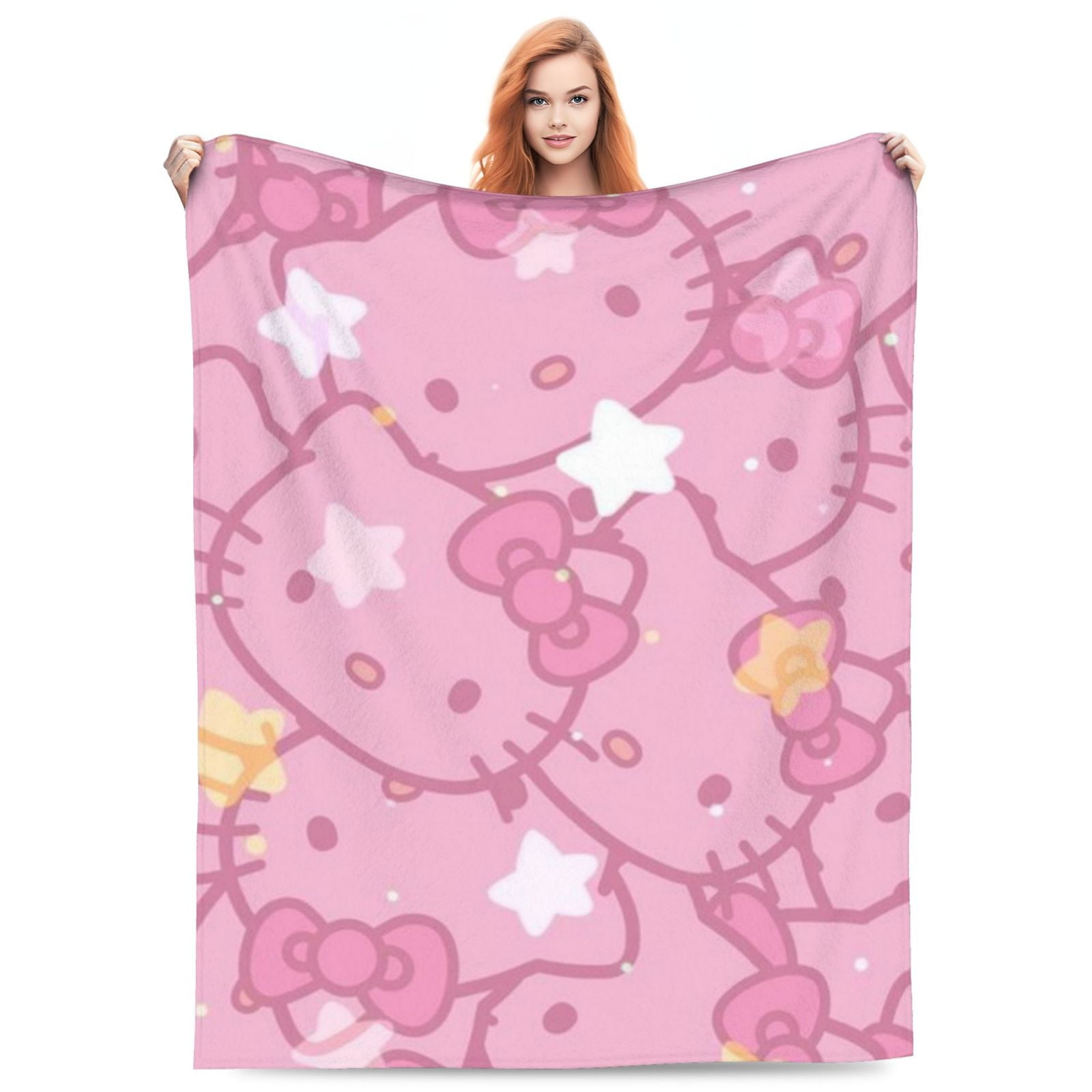 Blanket Hello Kitty Soft Plush Flannel Warm Bed Throws Blankets for