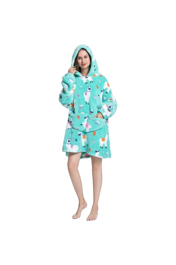 Blanket Hoodie for Women Men Oodie Adult Cozy Warm Wearable Blanket Comfy Sherpa Oversized Hoodie Blanket Sweater with Pocket