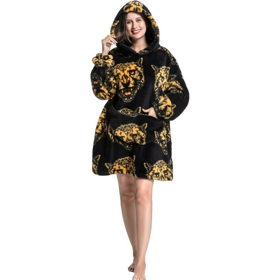 Blanket Hoodie for Women Men Oodie Adult Cozy Warm Wearable Blanket Comfy Sherpa Oversized Hoodie Blanket Sweater with Pocket