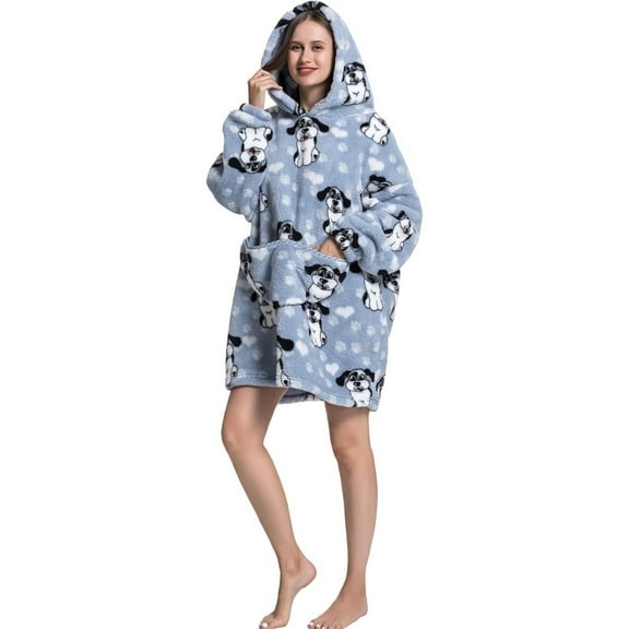 Blanket Hoodie for Women Men Oodie Adult Cozy Warm Wearable Blanket Comfy Sherpa Oversized Hoodie Blanket Sweater with Pocket