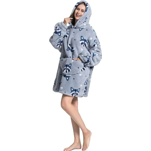 Blanket Hoodie for Women Men Oodie Adult Cozy Warm Wearable Blanket Comfy Sherpa Oversized Hoodie Blanket Sweater with Pocket
