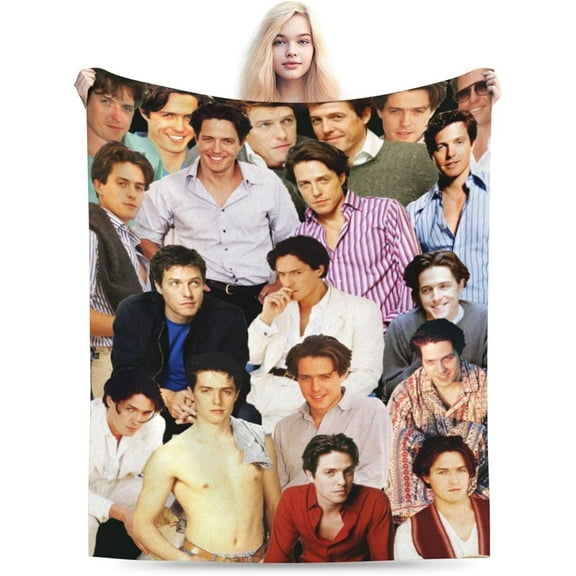 Blanket Hugh Grant Ultra-Soft Micro Fleece Wollen Blankets Throw Blankets Carpet Gift for Home decoration,Decor Sofa,Office,Dormitory Bed car Camp Couch All Seasons
