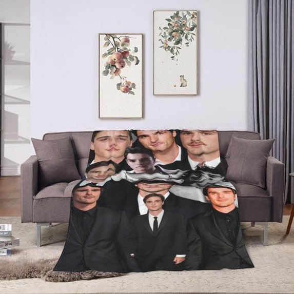 Blanket Jacob Elordi Soft and Comfortable Wool Fleece Throw Blankets Gift for Home Decoration Sofa Office car Camping Yoga Travel Home Decoration Cozy Plush Beach