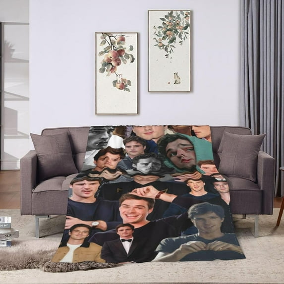 Blanket Jacob Elordi Soft and Comfortable Wool Fleece Throw Blankets Gift for Home Decoration Sofa Office car Camping Yoga Travel Home Decoration Cozy Plush Beach