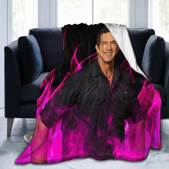 Blanket Jeff Host Probst Throw Flannel Blankets Warm Soft Cozy Fuzzy Blanket for Bed Sofa Couch Camping Travel Gift Blankets for All Seasons 80""x60"", Black