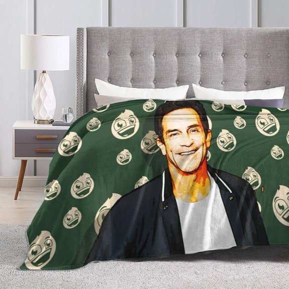 Blanket Jeff Host Probst Throw Flannel Blankets Warm Soft Cozy Fuzzy Blanket for Bed Sofa Couch Camping Travel Gift Blankets for All Seasons 50"x40"