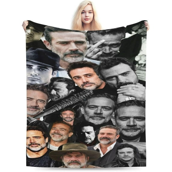 Blanket Jeffrey Dean Morgan Soft and Comfortable Wool Fleece Throw Blankets Gift for Home Decoration Sofa Office car Camping Yoga Travel Home Decoration Cozy Plush Beach