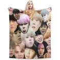 thumbnail image 1 of Blanket Jimin Collage Soft and Comfortable Warm Fleece Throw Blankets Yoga Blankets Beach Blanket Picnic Blankets Gift for Dorm room office decor Sofa Bed Camping Travel All Season, 1 of 6
