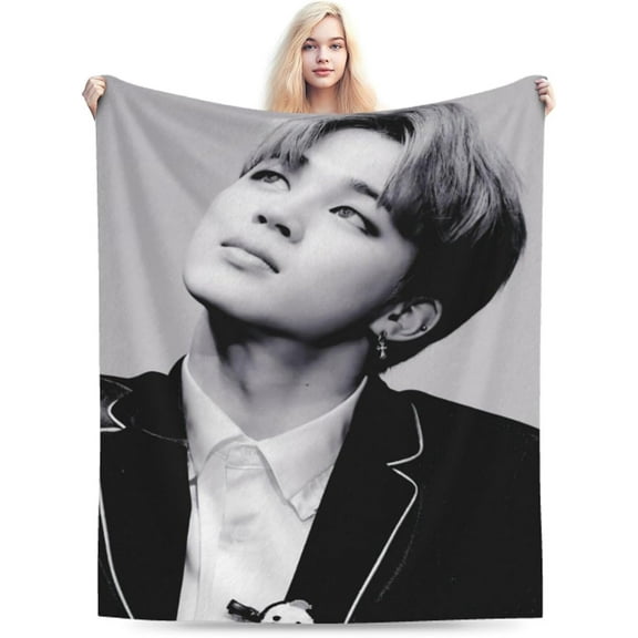 Blanket Jimin Soft and Comfortable Warm Fleece Throw Blankets Yoga Blankets Beach Blanket Picnic Blankets Gift for Dorm room office decor Sofa Bed Camping Travel All Season