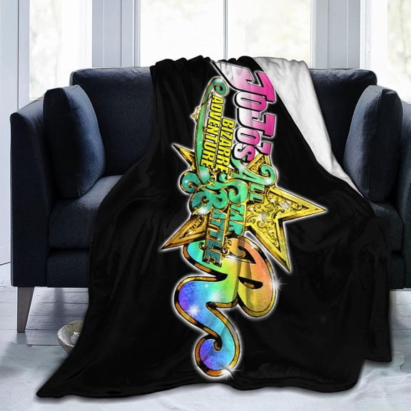 Blanket JoJo's Bizarre Adventure Soft and Comfortable Warm Fleece Throw Blankets Yoga Blankets Beach Blanket Picnic Blankets Gift for Dorm Room Office Decor Sofa Bed Camping Travel All Season 50"x40"