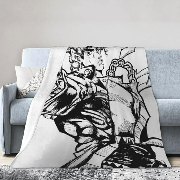 Blanket JoJo's Bizarre Adventure Soft and Comfortable Warm Fleece Throw Blankets Yoga Blankets Beach Blanket Picnic Blankets Gift for Dorm Room Office Decor Sofa Bed Camping Travel All Season 50"x40"