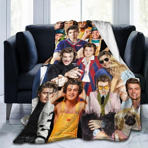 Blanket Joe Keery Steve Harrington Soft and Comfortable Wool Fleece Throw Blankets for Sofa Office car Camping Yoga Travel Home decoration Cozy Plush Beach Blanket Gift 50x60
