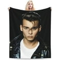 thumbnail image 1 of Blanket Johnny Depp Soft and Comfortable Warm Fleece Throw Blankets Yoga Blankets Beach Blanket Picnic Blankets Gift for Dorm room office decor Sofa Bed Camping Travel All Season, 1 of 6