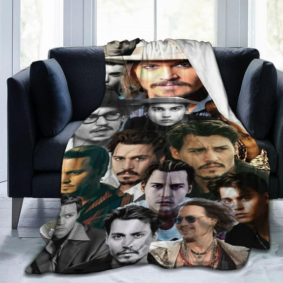 Blanket Johnny Depp Soft and Comfortable Wool Fleece Throw Blankets Gift for Home Decoration Sofa Office car Camping Yoga Travel Home Decoration Cozy Plush Beach