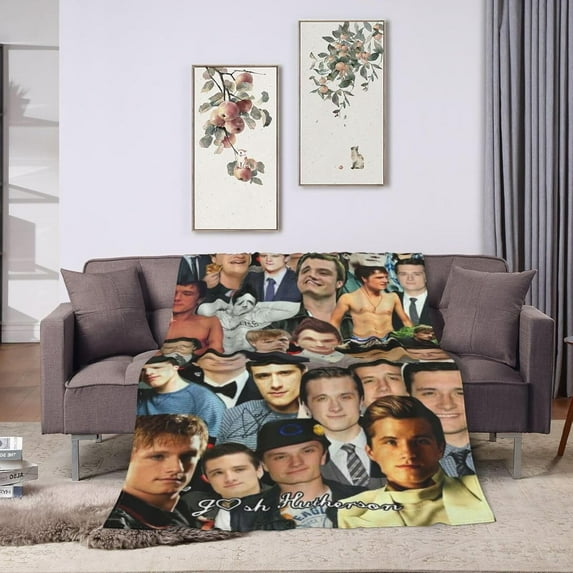 Blanket Josh Hutcherson Soft and Comfortable Wool Fleece Throw Blankets Gift for Home Decoration Sofa Office car Camping Yoga Travel Home Decoration Cozy Plush Beach
