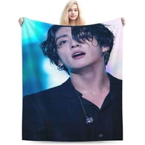 Blanket Jungkook Soft and Comfortable Warm Fleece Throw Blankets Yoga Blankets Beach Blanket Picnic Blankets Gift for Dorm Room Office Decor Sofa Bed Camping Travel All Season