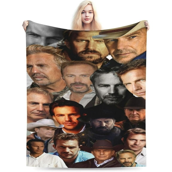Blanket Kevin Costner Soft and Comfortable Wool Fleece Throw Blankets Gift for Home Decoration Sofa Office car Camping Yoga Travel Home Decoration Cozy Plush Beach