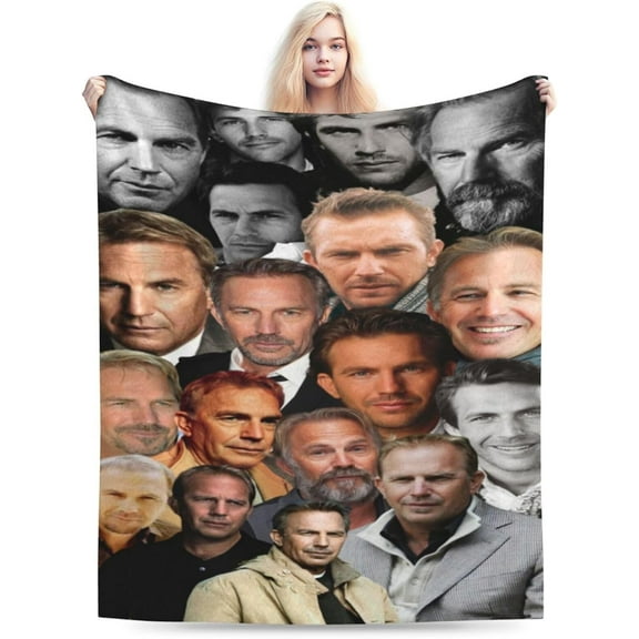 Blanket Kevin Costner Soft and Comfortable Wool Fleece Throw Blankets Gift for Home Decoration Sofa Office car Camping Yoga Travel Home Decoration Cozy Plush Beach