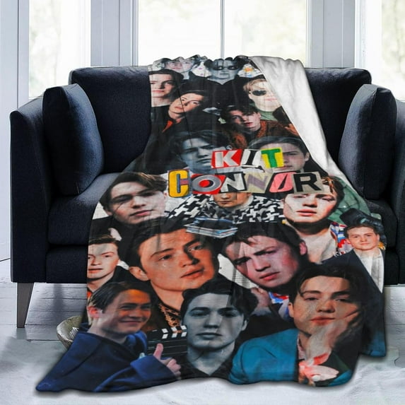 Blanket Kit Actor Connor Throw Flannel Blankets Warm Soft Cozy Fuzzy Blanket for Bed Sofa Couch Camping Travel Gift Blankets for All Seasons 80"x60"