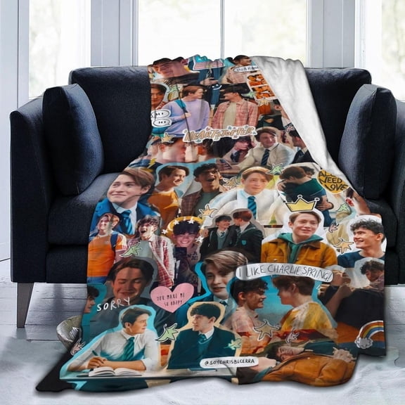 Blanket Kit Actor Connor Throw Flannel Blankets Warm Soft Cozy Fuzzy Blanket for Bed Sofa Couch Camping Travel Gift Blankets for All Seasons 80"x60"