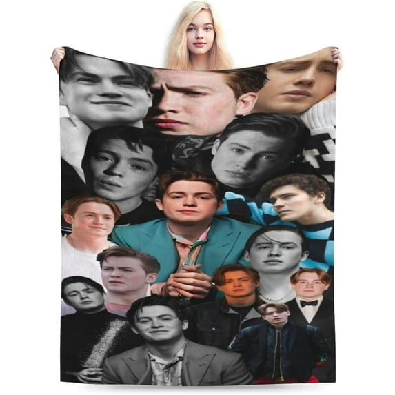 Blanket Kit Connor Soft and Comfortable Wool Fleece Throw Blankets Gift for Home Decoration Sofa Office car Camping Yoga Travel Home Decoration Cozy Plush Beach