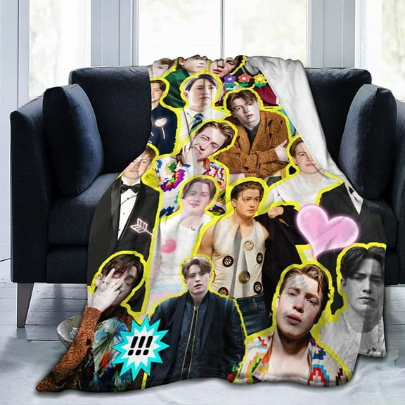 Blanket Kit Connor Soft and Comfortable Wool Fleece Throw Blankets for Sofa Office car Camping Yoga Travel Home Decoration Cozy Plush Beach Blanket Gift