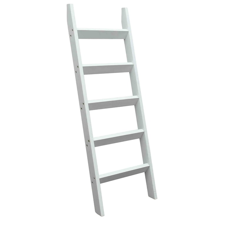 Blanket Ladder 5 Ft Wood Rustic Decorative Quilt Ladder Pure White Pure White Vintage Wooden Decor. Blankets Holder Rack