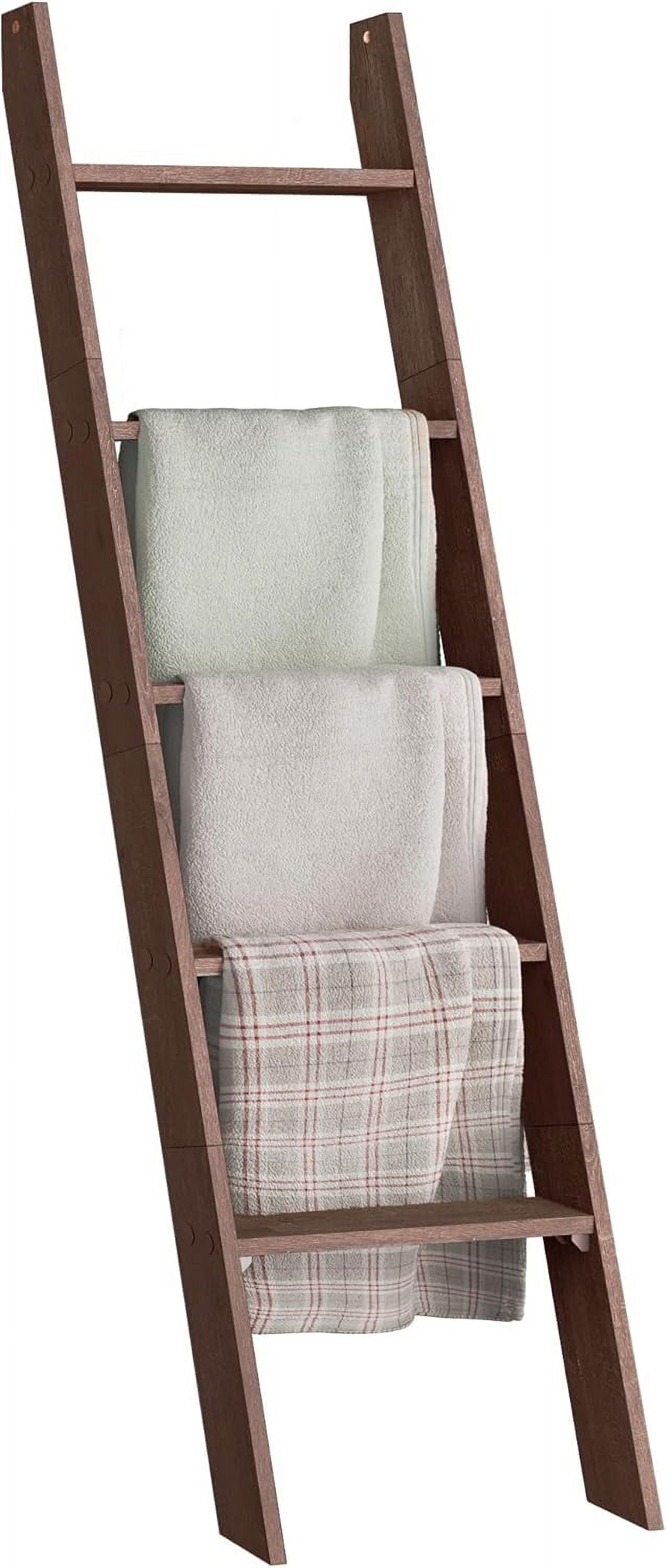 Blanket Ladder Decorative Farmhouse for The Living Room, 5-Tier Ladder Shelf, Ladder Rack for Storage and Decor, Honey Brown ULLS018K41 - Walmart.com