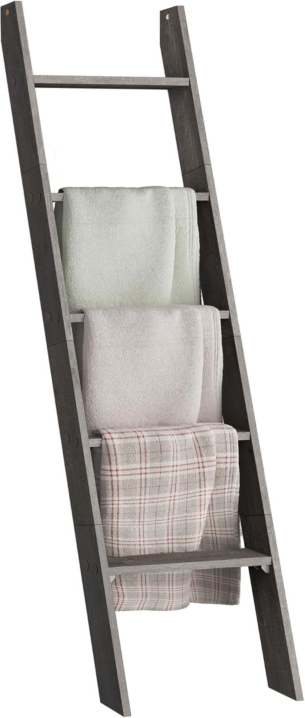 Blanket Ladder Decorative Farmhouse for The Living Room, 5Tier Ladder