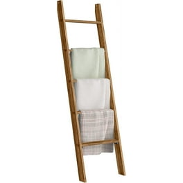 Ballucci Blanket Ladder, Tier Wood Towel Rack, Quilt Display