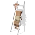 thumbnail image 1 of Blanket Ladder for The Living Room and Bedroom, 5-Tier Wall Leaning Rustic Decorative Farmhouse Blanket Rack, Quilt Rack, Ladder Shelf, Easy Assembly, White Wash, 1 of 8