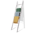 thumbnail image 1 of Blanket Ladder for The Living Room and Bedroom, 6-Tier Wall Leaning Rustic Decorative Farmhouse Blanket Rack, Quilt Rack, Ladder Shelf, Easy Assembly, White Wash, 1 of 7
