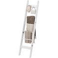 Blanket Ladder Shelf for Living Room, Decorative Wood Quilt Rack with 4