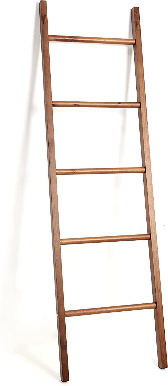 Blanket Ladders For The Living Room, 5 Ft Ladder Blanket Holder, White