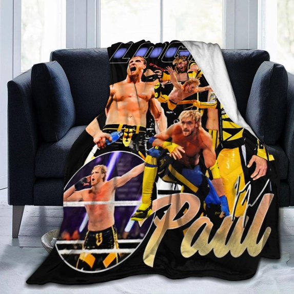 Blanket Logan Actor Paul Throw Flannel Blankets Warm Soft Cozy Fuzzy Air Conditioning Blanket for Living Room Sofa Bed Gift Blankets for All Seasons 60"x80"