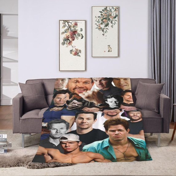 Blanket Mark Wahlberg Soft and Comfortable Wool Fleece Throw Blankets Gift for Home Decoration Sofa Office car Camping Yoga Travel Home Decoration Cozy Plush Beach