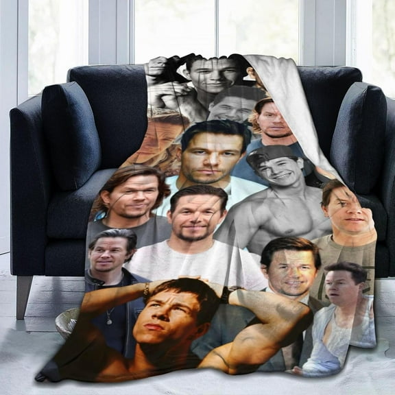 Blanket Mark Wahlberg Soft and Comfortable Wool Fleece Throw Blankets Gift for Home Decoration Sofa Office car Camping Yoga Travel Home Decoration Cozy Plush Beach