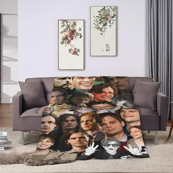 Blanket Matthew Gray Gubler Soft and Comfortable Wool Fleece Throw Blankets Gift for Home Decoration Sofa Office car Camping Yoga Travel Home Decoration Cozy Plush Beach