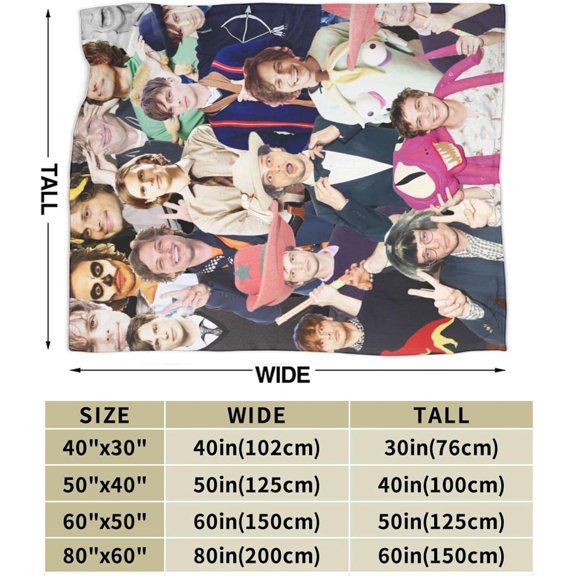 Blanket Matthew Gray Gubler Soft and Comfortable Wool Fleece Throw Blankets for Sofa Office car Camping Yoga Travel Home Decoration Cozy Plush Beach Blanket Gift