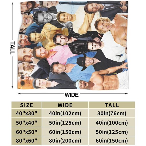 Blanket Matthew McConaughey Soft and Comfortable Warm Fleece Throw Blankets Gift for Room Sofa Office Bed car Camp Couch Decoration Cozy Plush Beach Blankets All Season
