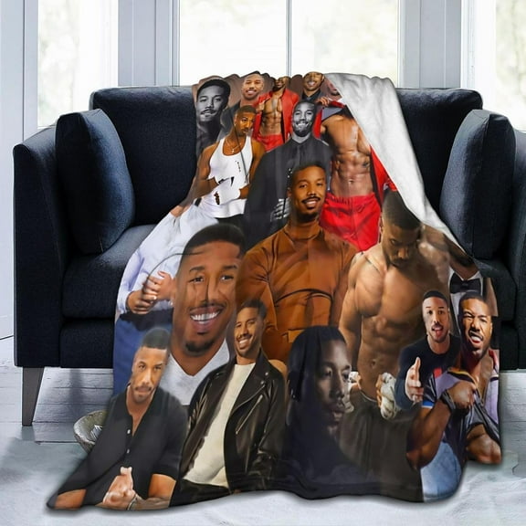 Blanket Michael Actors B. Jordans Throw Flannel Blankets Warm Soft Cozy Fuzzy Air Conditioning Blanket for Living Room Sofa Bed Gift Blankets for All Seasons 30"x40"