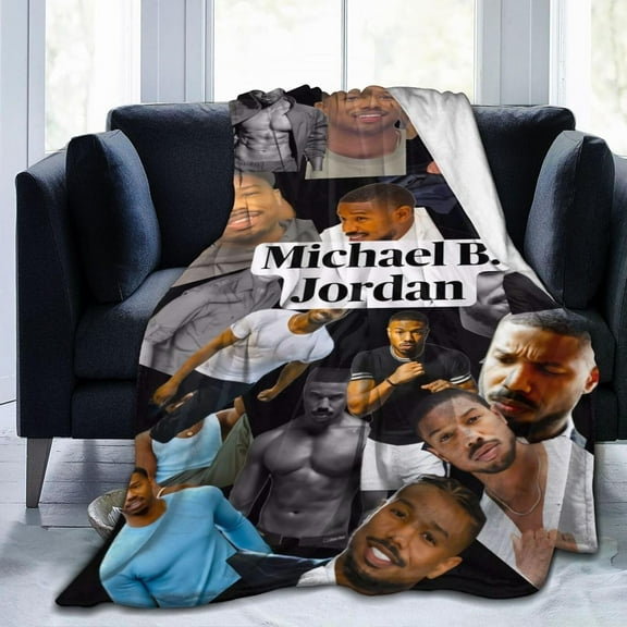 Blanket Michael Actors B. Jordans Throw Flannel Blankets Warm Soft Cozy Fuzzy Air Conditioning Blanket for Living Room Sofa Bed Gift Blankets for All Seasons 30"x40"