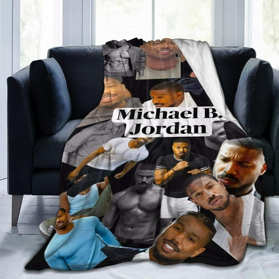 Blanket Michael Actors B. Jordans Throw Flannel Blankets Warm Soft Cozy Fuzzy Air Conditioning Blanket for Living Room Sofa Bed Gift Blankets for All Seasons 30"x40"