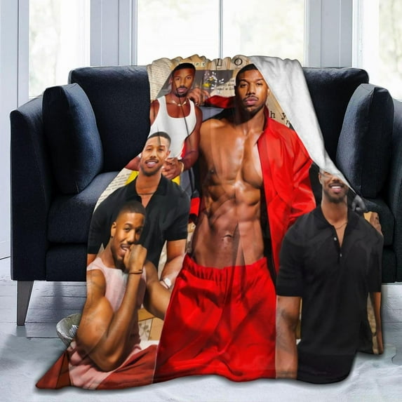 Blanket Michael Actors B. Jordans Throw Flannel Blankets Warm Soft Cozy Fuzzy Air Conditioning Blanket for Living Room Sofa Bed Gift Blankets for All Seasons 30"x40"