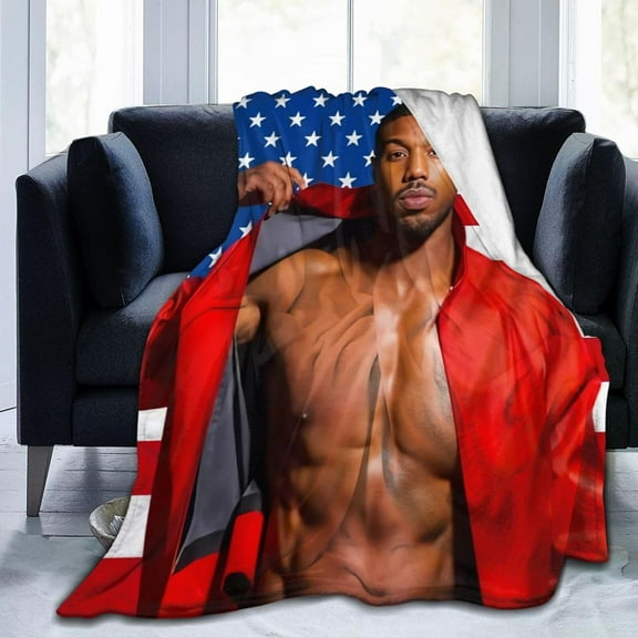 Blanket Michael Actors B. Jordans Throw Flannel Blankets Warm Soft Cozy Fuzzy Air Conditioning Blanket for Living Room Sofa Bed Gift Blankets for All Seasons 40""x30"", Black