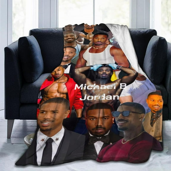 Blanket Michael Actors B. Jordans Throw Flannel Blankets Warm Soft Cozy Fuzzy Air Conditioning Blanket for Living Room Sofa Bed Gift Blankets for All Seasons 40"x50"
